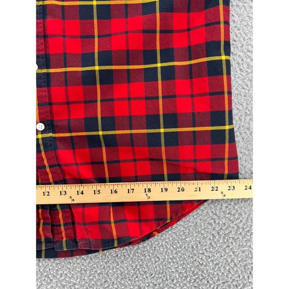 RALPH LAUREN Classic Fit Flannel Shirt Men Large Windowpane Plaid‎ Button Down - Picture 10 of 16